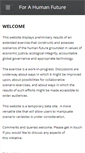 Mobile Screenshot of forahumanfuture.org